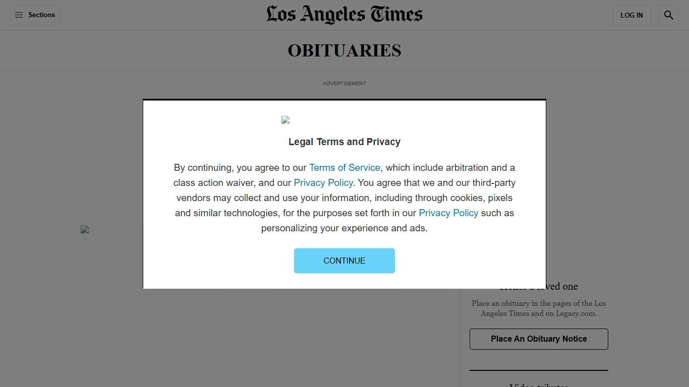 Obituaries - Los Angeles Times